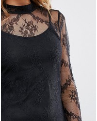 Vero Moda Lace Long Sleeve Midi Dress