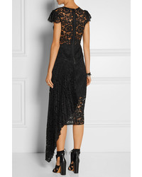 Milly Margaret Draped Lace Midi Dress