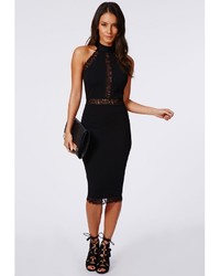 Missguided black cheap lace dress