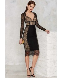 Nasty Gal Must Be The Lace Midi Dress