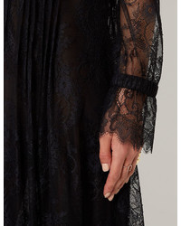 Philosophy Di Lorenzo Serafini Black Lace Ruffle Collar Midi Dress