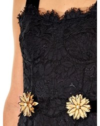 Dolce & Gabbana Sleeveless Corded Lace Midi Dress