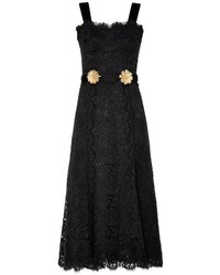 Dolce & Gabbana Sleeveless Corded Lace Midi Dress
