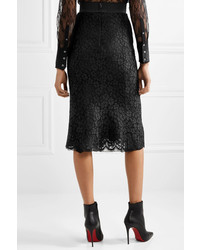 Dolce & Gabbana Cotton Blend Guipure Lace Midi Skirt