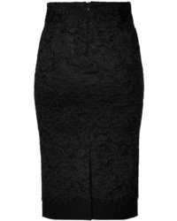 Ermanno Scervino Pencil Skirt With Lace Overlay
