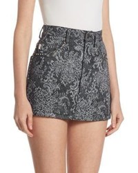 Marc Jacobs Lace Denim Mini Skirt