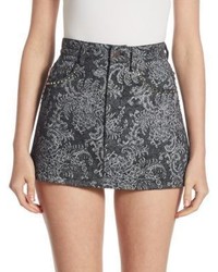 Marc Jacobs Lace Denim Mini Skirt