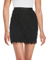 French Connection Lace Overlay Mini Skirt