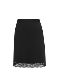 New Look Black Lace Hem A Line Mini Skirt