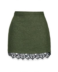 Topshop Textured Lace Pelmet Skirt