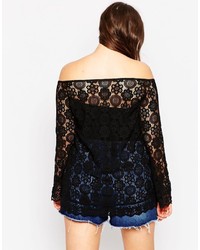 Asos Curve Poncho In Lace