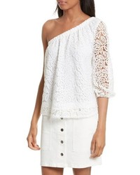 Rebecca Minkoff Harmony One Shoulder Lace Top