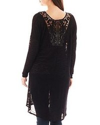 jcpenney By And By By By Long Sleeve Lace Back Cardigan