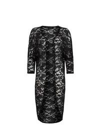 Exclusives New Look Black Floral Lace Longline Cardigan