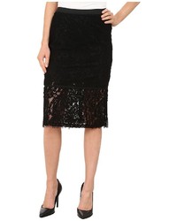 B Collection By Bobeau Lace Fringe Pencil Skirt Skirt