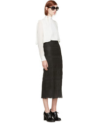 Valentino Black Lace Pencil Skirt