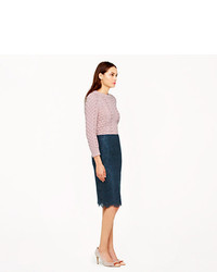 J.Crew Collection Pencil Skirt In Scalloped Lace