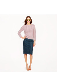 J.Crew Collection Pencil Skirt In Scalloped Lace