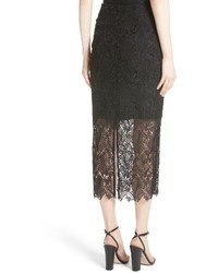 Diane von Furstenberg Lace Overlay Pencil Skirt