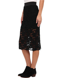 Free People Lace Pencil Skirt