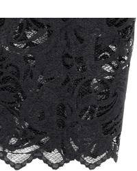 H&M Lace Pencil Skirt Black Ladies