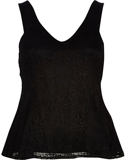 river island lace peplum top