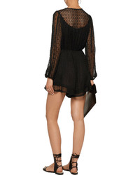 Zimmermann Belle Lace Paneled Embroidered Silk Voile Playsuit