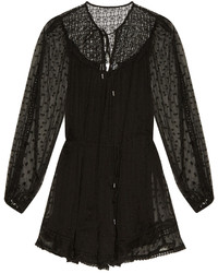 Zimmermann Belle Swiss Dot And Lace Playsuit