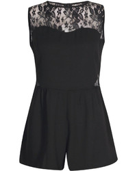 Boohoo Annie Lace Insert Playsuit