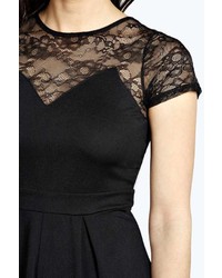 Boohoo Robyn Lace Top Short Sleeved Playsuit
