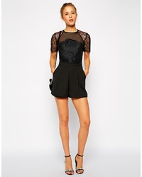Asos Collection Playsuit With Lace Detailing