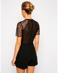 Asos Collection Playsuit With Lace Detailing