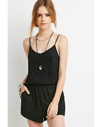 Forever 21 Floral Lace Cami Romper