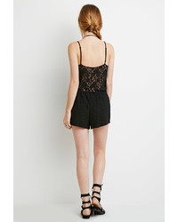 Forever 21 Floral Lace Cami Romper