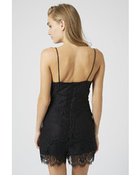 Topshop Lace Layered Playsuit