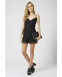 Topshop Lace Layered Playsuit