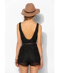 Urban Outfitters Pins And Needles Allover Lace Scoop Back Romper
