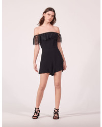Strapless Playsuit With Lace