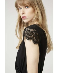 Topshop Tall Lace Sleeve Playsuit