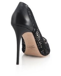 Valentino Lace Point Toe Pumps