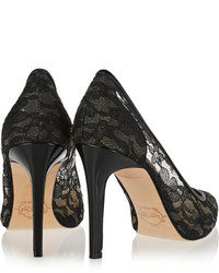 Prospero Lace And Leather Pumps Lucy Choi London