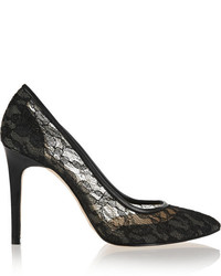 Prospero Lace And Leather Pumps Lucy Choi London