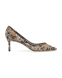 Jimmy Choo Romy 60 Swiss Dot Tulle And Corded Lace Pumps