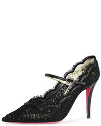 Gucci Virginia Lace Mary Jane Pump