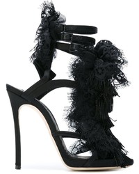Dsquared2 Fringed Lace Stiletto Sandals