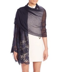 Valentino Lace Trimmed Scarf