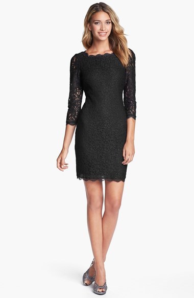 Adrianna Papell Long Sleeve Lace Sheath Dress | Where to buy & how to wear