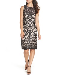 Vince Camuto Embroidered Mesh Sheath Dress