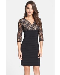 Adrianna Papell Lace Bodice Banded Sheath Dress
