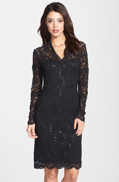 Marina Sequin Floral Lace Sheath Dress | Where to buy & how to wear